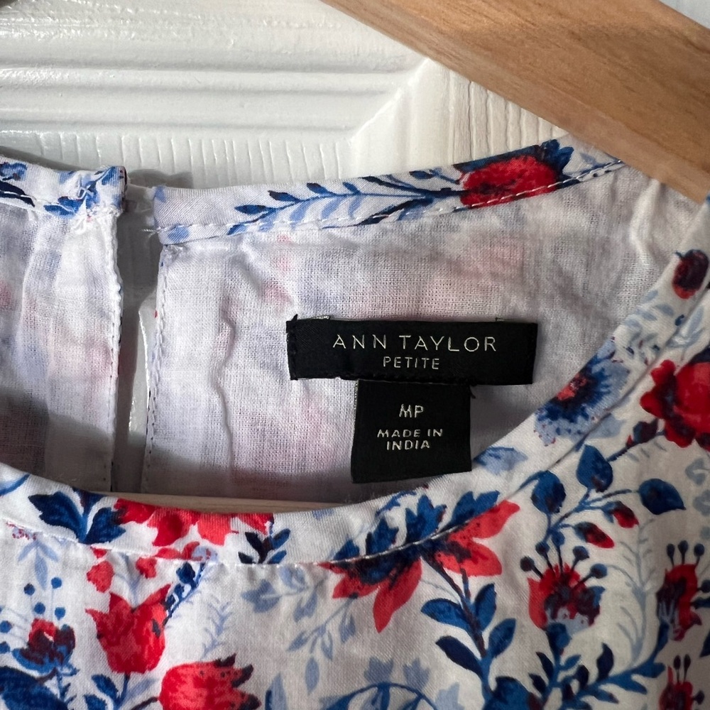 Red, White, and Blue Floral Maxi Dress - Picture 3 of 7